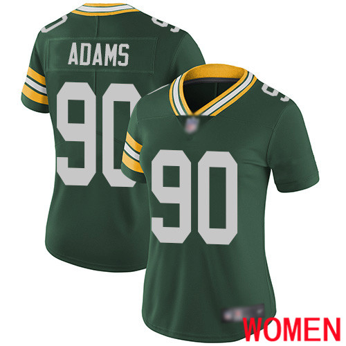 Green Bay Packers Limited Green Women #90 Adams Montravius Home Jersey Nike NFL Vapor Untouchable->green bay packers->NFL Jersey